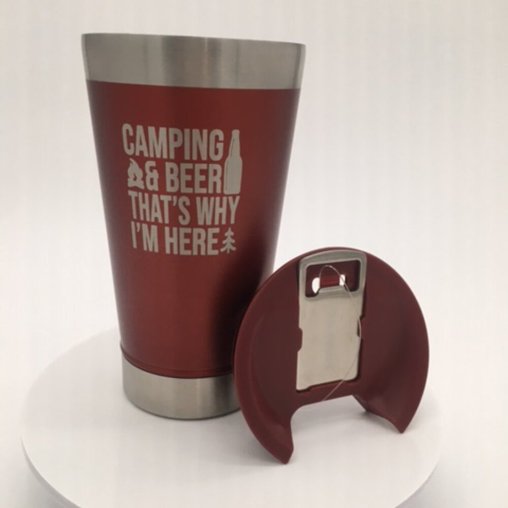 Stanley Custom Engraved Camping & Beer Stay Chill 16 oz. Insulated Beer Pint
